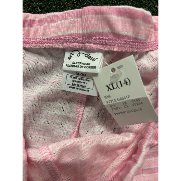 Girl’s Pink Long Sleeve Pajama Set Size XL(14) - Art Class - Picture 4 of 6